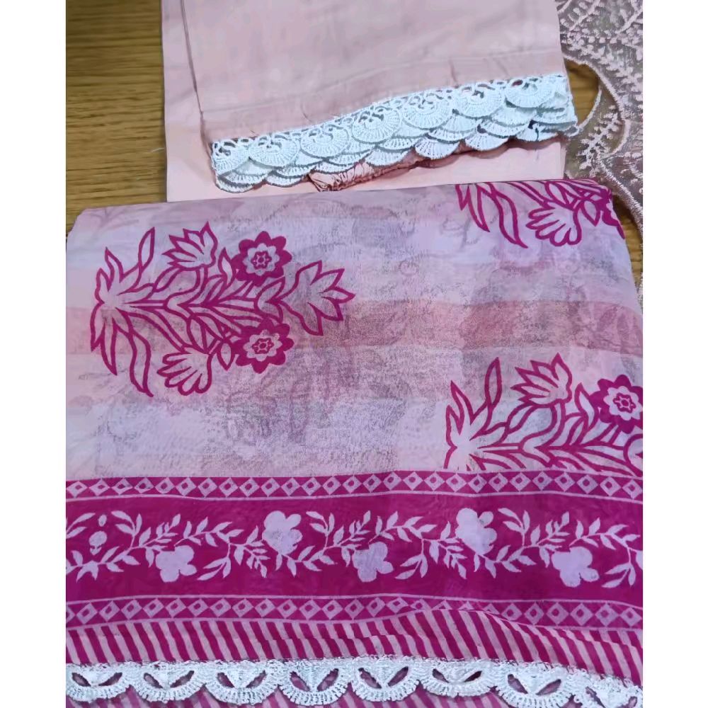 Pakistani chickenkari embroidered shalwar kameez duppatta-peach